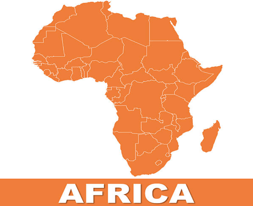 Map of Africa continent
